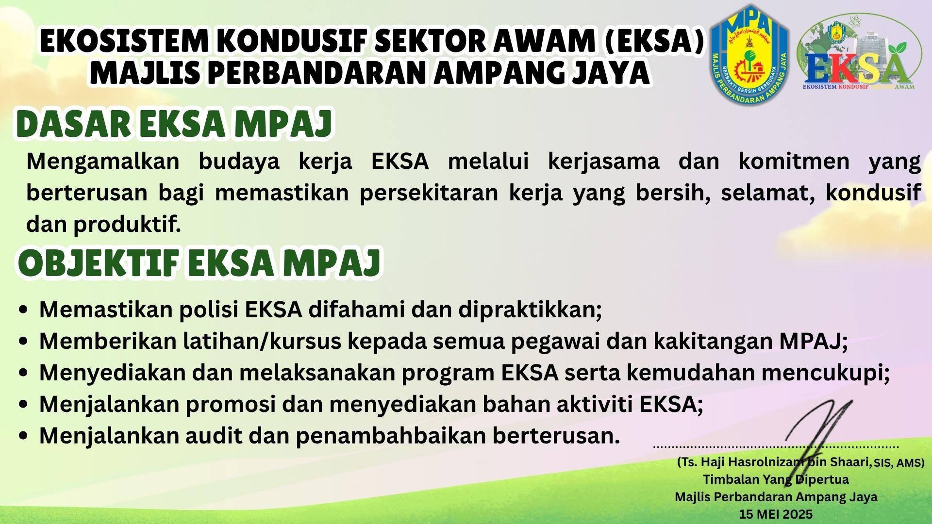 DASAR DAN OBJEKTIF EKSA MPAJ