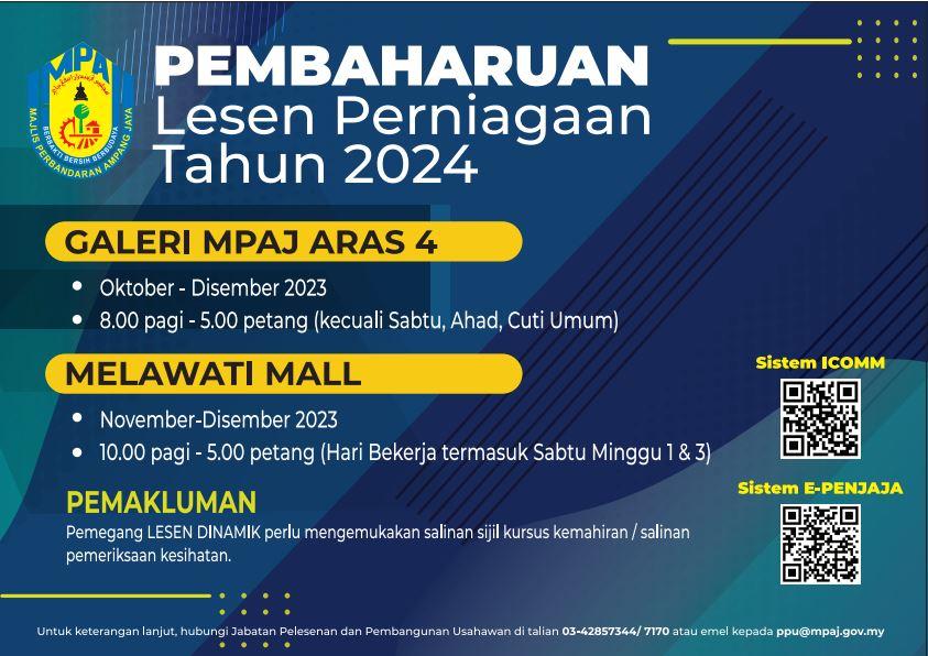 PEMBAHARUAN LESEN PERNIAGAAN 2024