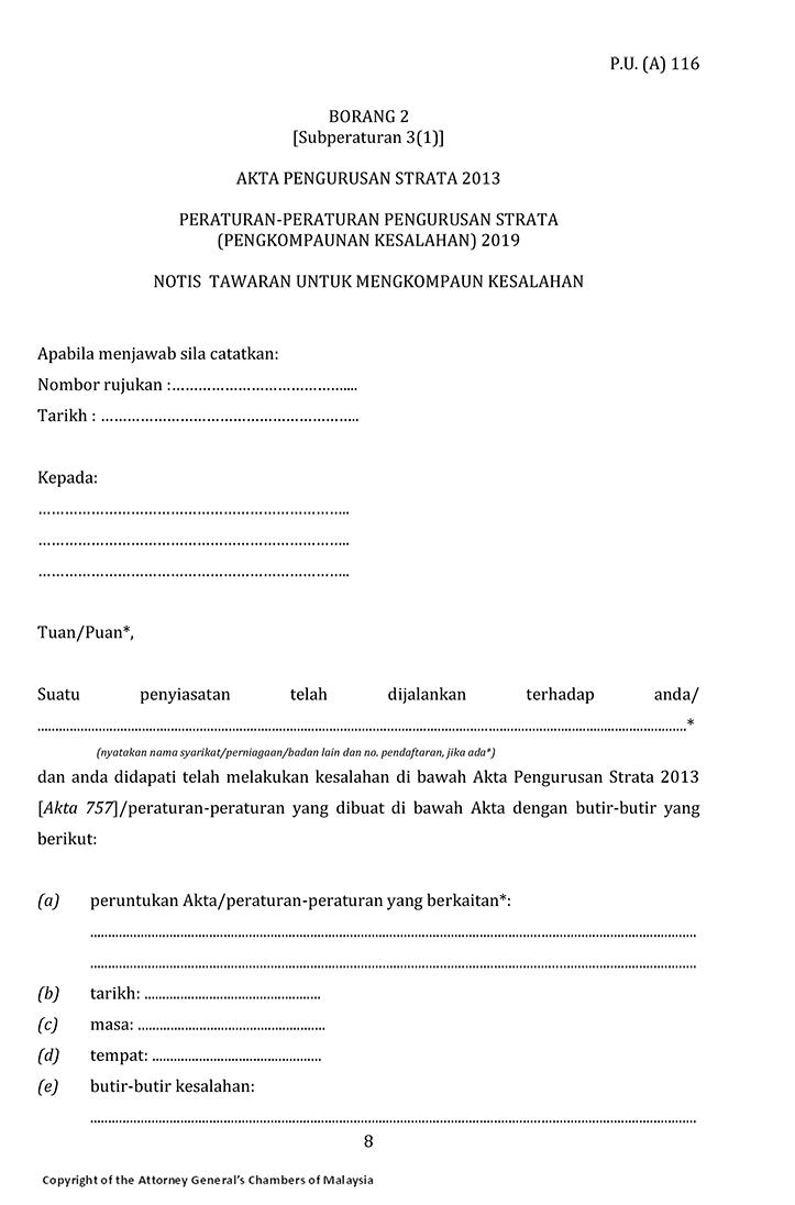 NOTIS TAWARAN UNTUK MENGKOMPAUN KESALAHAN