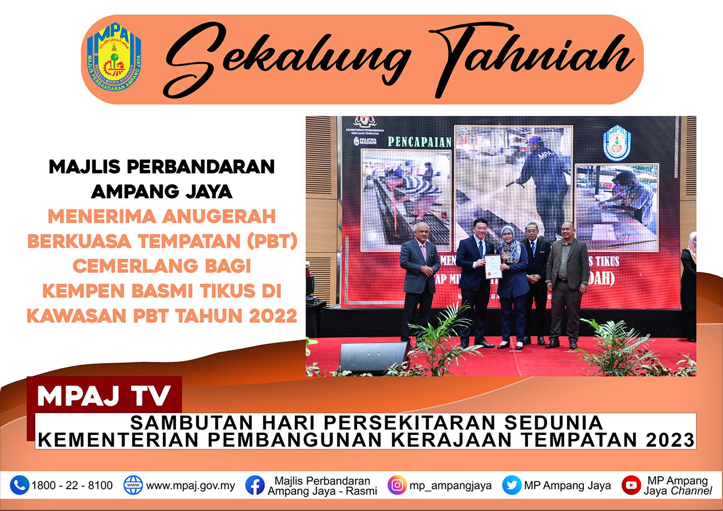 PBT CEMERLANG KEMPEN KESIHATAN PERSEKITARAN KPKT 2022 - TIKUS