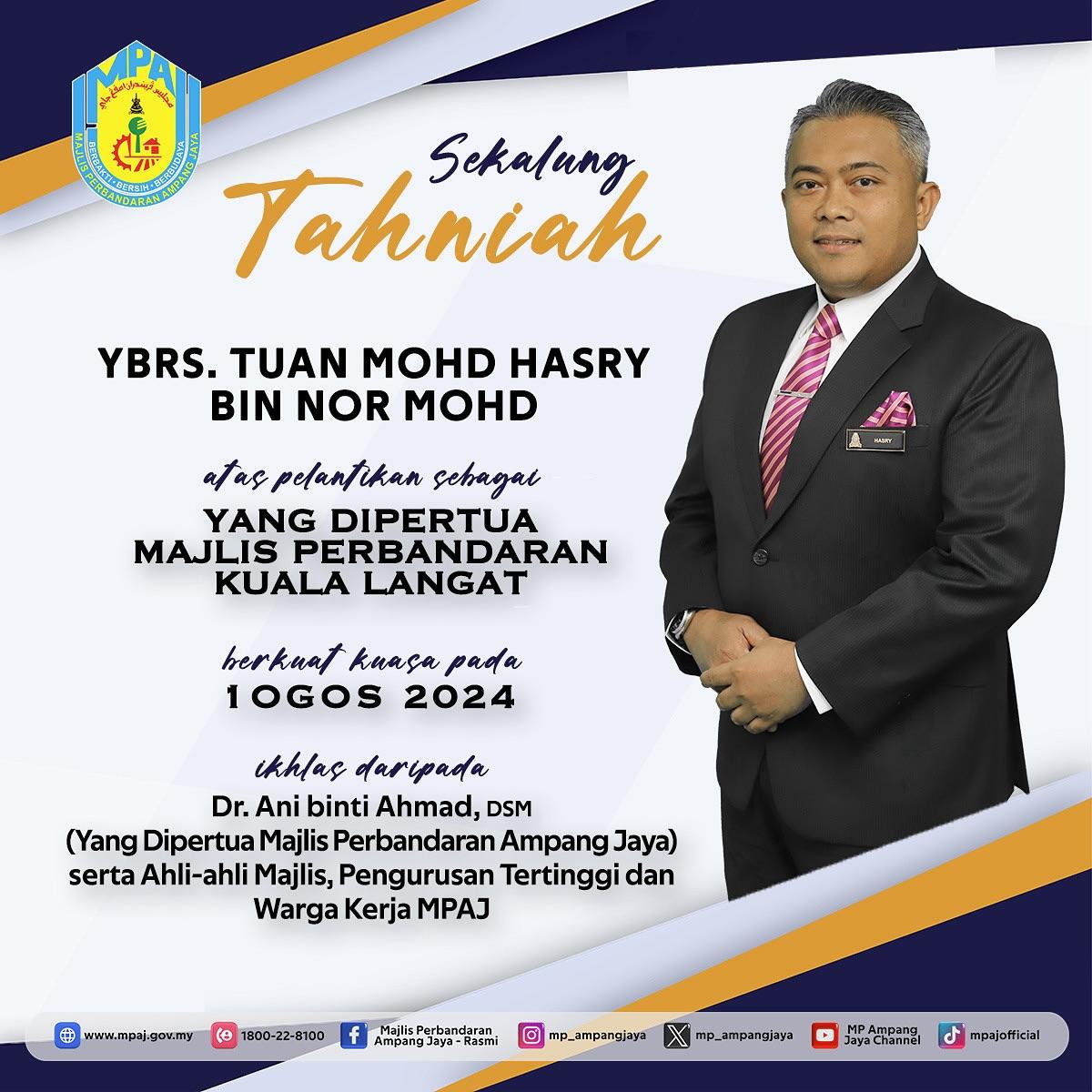 YBRS. TUAN MOHD HASRY BIN NOR MOHD