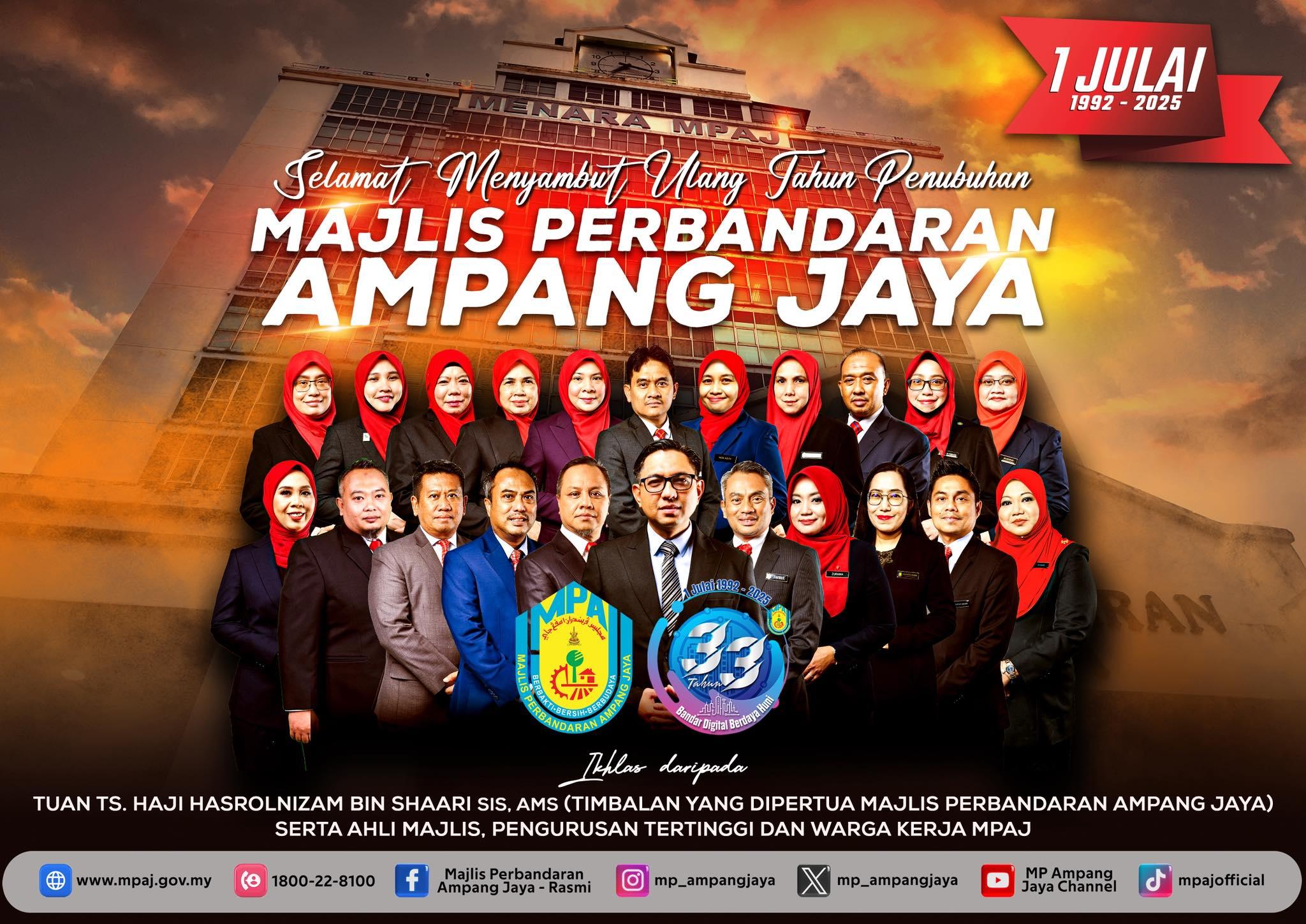 SELAMAT MENYAMBUT ULANG TAHUN PENUBUHAN MPAJ KE-33