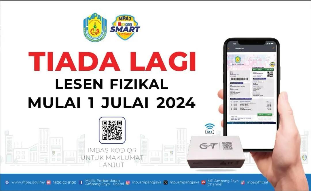 TIADA LAGI LESEN FIZIKAL MULAI 1 JULAI 2024