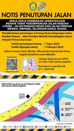 HEBAHAN NOTIS PENUTUPAN JALAN